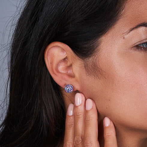 Midnight Confetti Crystal | .925 Sterling Silver | Kikiballa Earrings